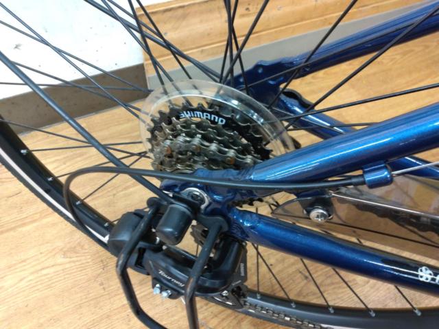 ※前カゴ割れ有り サイクルオリンピック S-345 WILD G FREEPOWER装着モデル 27x1-3/8 外装7段変速 シティサイクル ネイビー