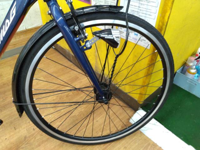 ※前カゴ割れ有り サイクルオリンピック S-345 WILD G FREEPOWER装着モデル 27x1-3/8 外装7段変速 シティサイクル ネイビー