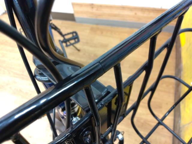 ※前カゴ割れ有り サイクルオリンピック S-345 WILD G FREEPOWER装着モデル 27x1-3/8 外装7段変速 シティサイクル ネイビー