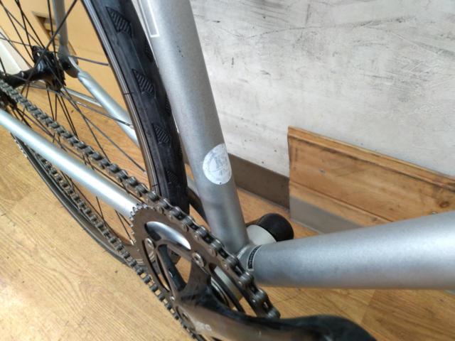 FUJI FEATHER 2023年頃モデル 700×25C シングルギア ピストバイク シルバー 49サイズ 適正身長163-170cm