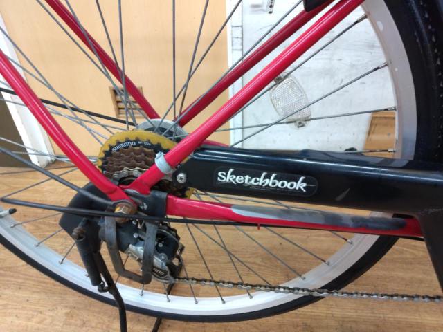 BRIDGESTONE SketchBook 26インチ 外装6段変速 シティサイクル レッド