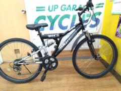 ※走行可能ですが修理推奨 あさひ SOLUTION 26インチ 3×6s スチールMTB ブラック 適正身長:150cm～