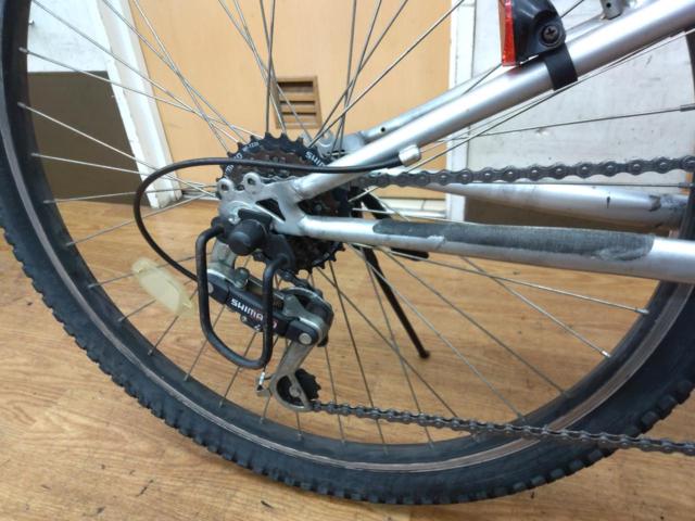 ※走行可能ですが修理推奨 あさひ SOLUTION 26インチ 3×6s スチールMTB ブラック 適正身長:150cm～