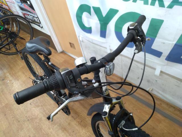 ※走行可能ですが修理推奨 あさひ SOLUTION 26インチ 3×6s スチールMTB ブラック 適正身長:150cm～