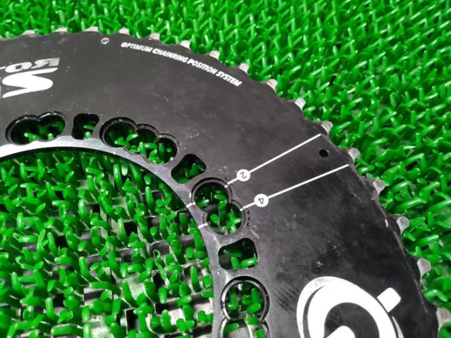 52T/11s/BCD:110 ROTOR Q-RING AERO 楕円チェーンリング