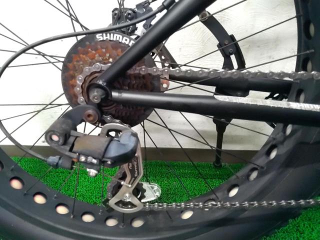 メーカー不明 年式不明 26×4.0 1×7s スチールファットバイク ブラック サイズ:50 参考サイズ:165-180cm