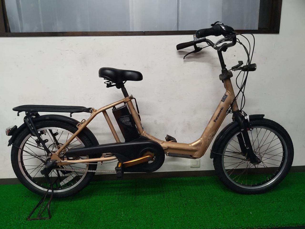 Panasonic GYUTTO ANNYS 2014年モデル 20×2.125インチ 内装3段変速 8.4Ah 電動アシスト自転車 ブラウン※フロントリム交換前提