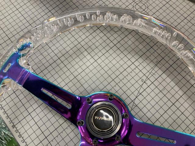 【メーカー不明】アクリルステアリング