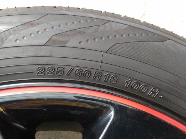 スバル純正 VMレヴォーグ純正OPホイール/レッドライン   + YOKOHAMA(ヨコハマ) ADVAN V03
