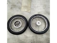 【HONDA】CB750four K4純正前後ホイールセット+BRIDESTONE ACCOLIDE 02