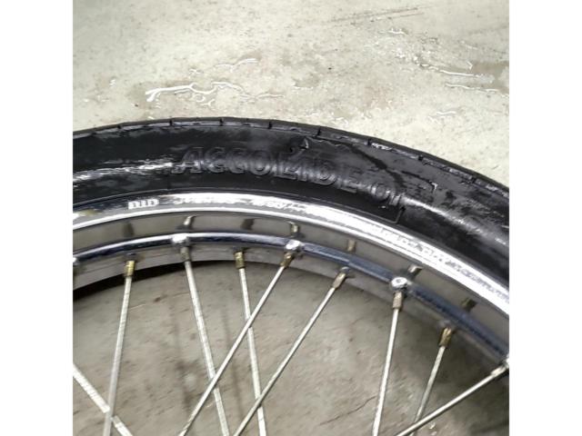 【HONDA】CB750four K4純正前後ホイールセット+BRIDESTONE ACCOLIDE 02