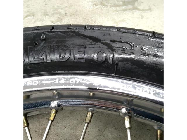 【HONDA】CB750four K4純正前後ホイールセット+BRIDESTONE ACCOLIDE 02