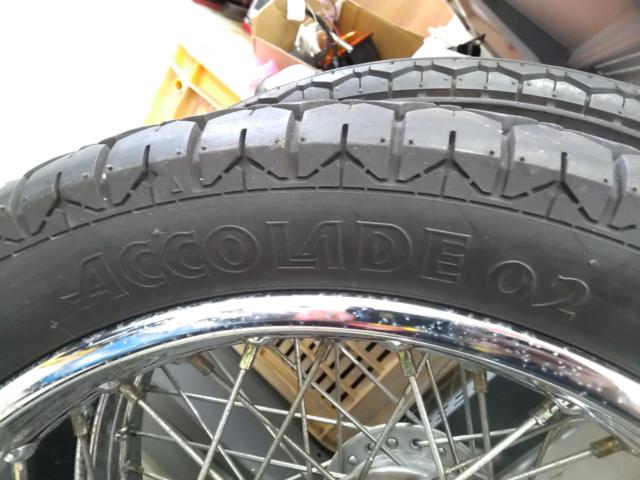 【HONDA】CB750four K4純正前後ホイールセット+BRIDESTONE ACCOLIDE 02
