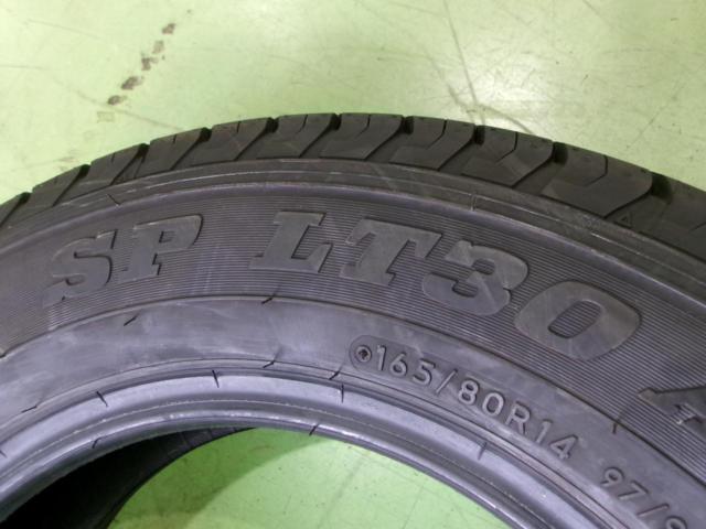 【走行距離ごくわずか♪】DUNLOP SP LT30A 165/80R14 4本セット