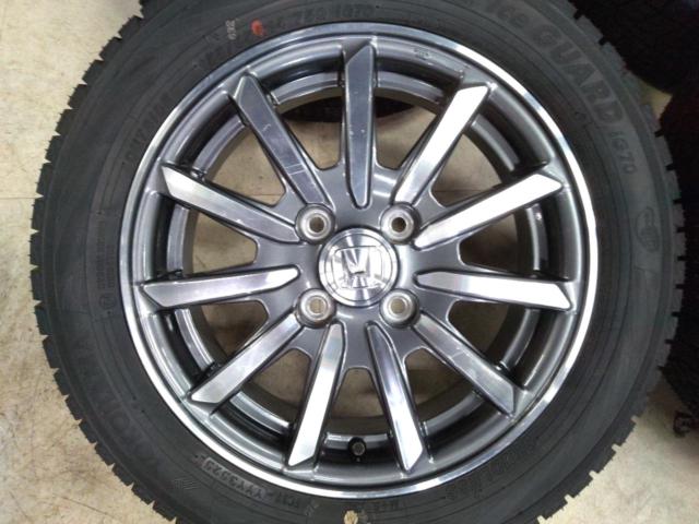 HONDA JH1型N-WGN純正ホイール  + YOKOHAMA(ヨコハマ) iceGUARD iG70 ※2本年数違い