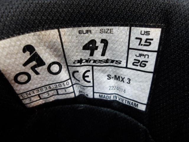alpinestars:アルパインスターズS-MX3 ブーツ サイズ:26cm