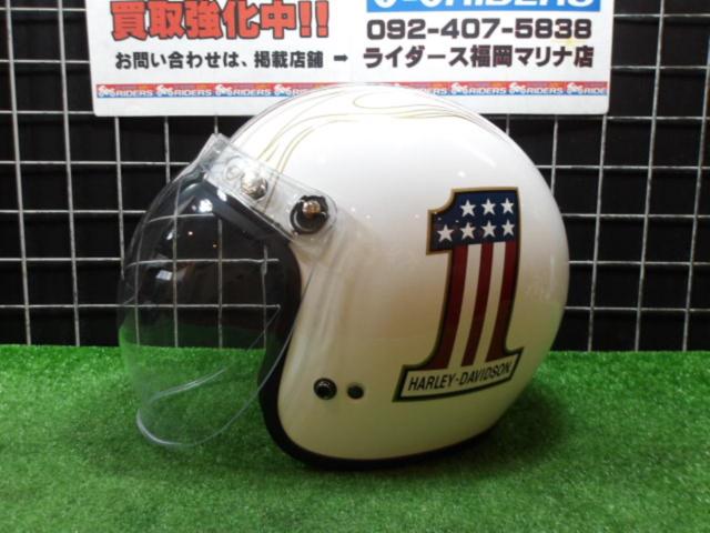 【Arai】【ハーレー純正】98326-14VA  No. 1ロゴ3/4ヘルメット サイズ:L(59cm) 製造年:2021年