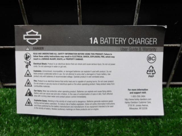 【HarleyDavidson】品番:66000306  1 AMP Battery charger バッテリーチャージャー