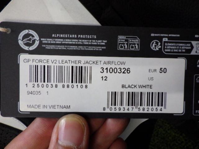 AlpinestarsGP
FORCE
V2
Air jacket
Size EUR50/USA40