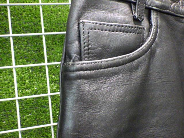 【GENUINE LEATHER】 レザーパンツ サイズ34