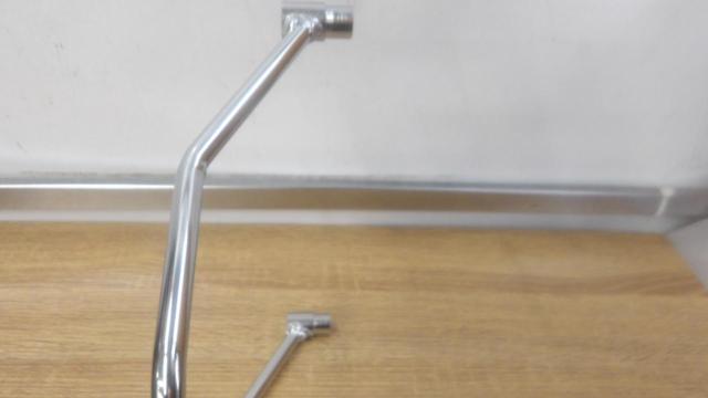 メーカー不明 サイドバッグステー メッキ