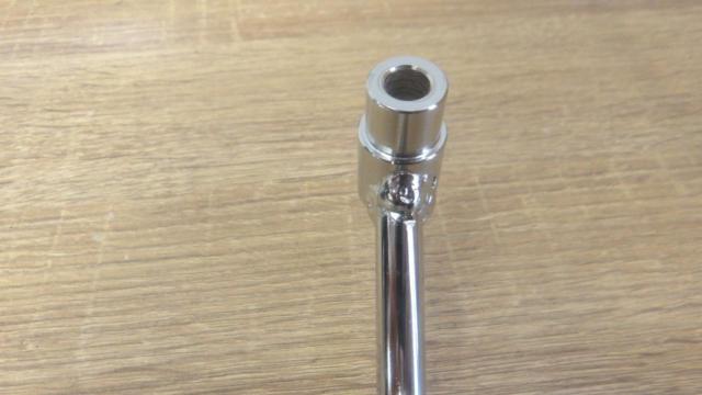 メーカー不明 サイドバッグステー メッキ
