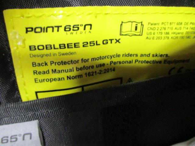 BOBLBEE POINT65°N 25L GTX バックパック