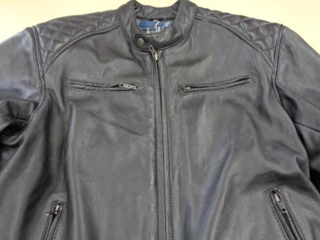 DEGNER(デグナー) ゴートレザーシングルライダースジャケット ブラック 2XLサイズ