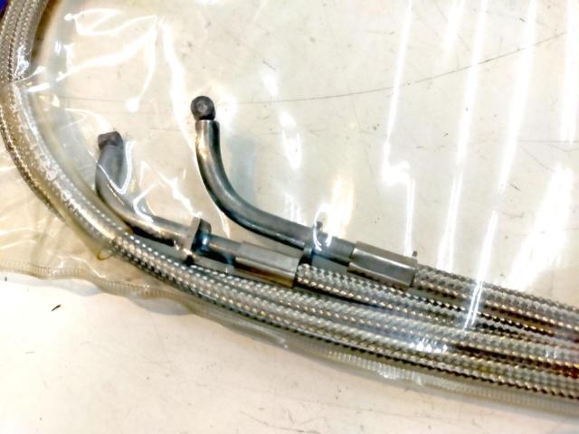 HURRICANE(ハリケーン) ステンメッシュロングスロットルケーブル&ロングチョークケーブルset 【XJR400(95-97)】