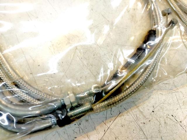 HURRICANE(ハリケーン) ステンメッシュロングスロットルケーブル&ロングチョークケーブルset 【XJR400(95-97)】
