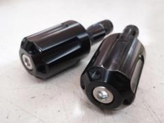 DAYTONA(デイトナ) アルミビレッドヘビーウエイトバーエンド リボルバー 【内径Φ17mm～Φ19mm】ブラック