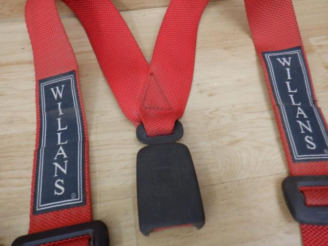 WILLANS 2インチ4x3シートベルト レッド