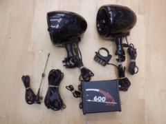 GOHAWK バイク用Bluetooth内蔵オーディオスピーカー 4インチスピーカー バーマウントタイプ