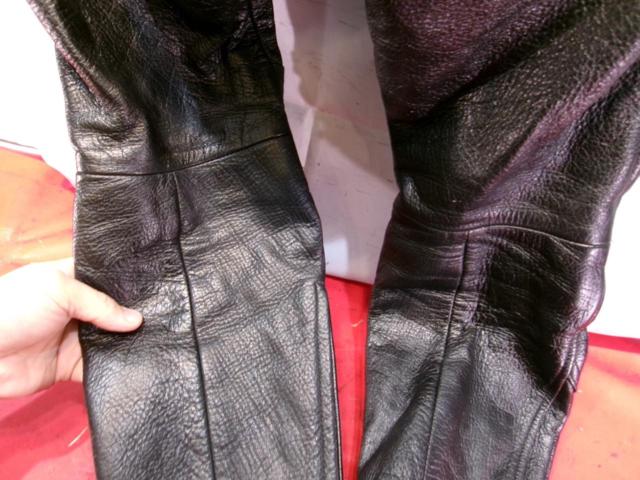 サイズM 【KUSHITANI】 レザーパンツ ブラック