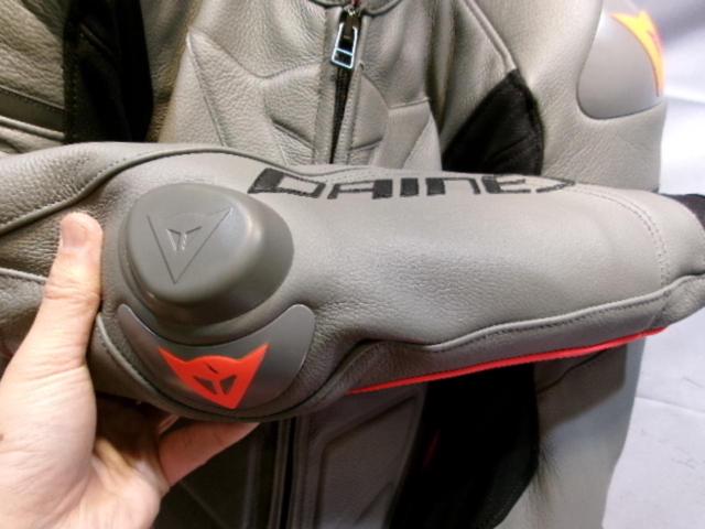 サイズ48 【DAINESE】 SUPER RACE LEATHER JACKET グレー