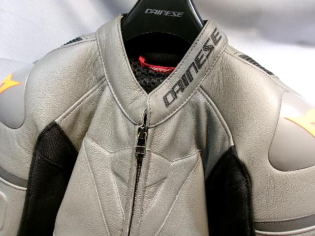サイズ48 【DAINESE】 SUPER RACE LEATHER JACKET グレー