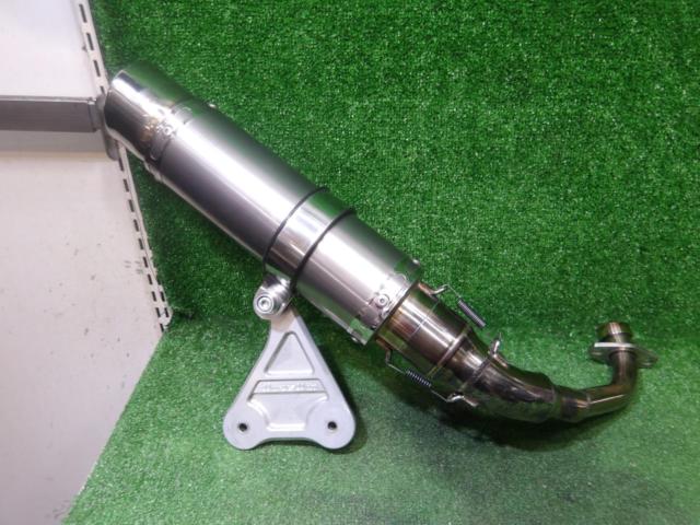 シグナスX(2型より取り外し)【WirusWin】ショットマフラー ポッパータイプ&ショットマフラー専用 アルミビレットステー付