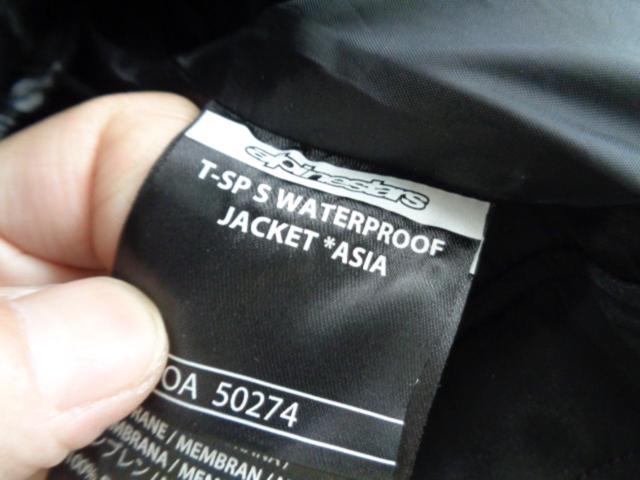 Alpinestars T-SPS WATERPROOF JACKET ASIA サイズ:L(ASIAN FIT)