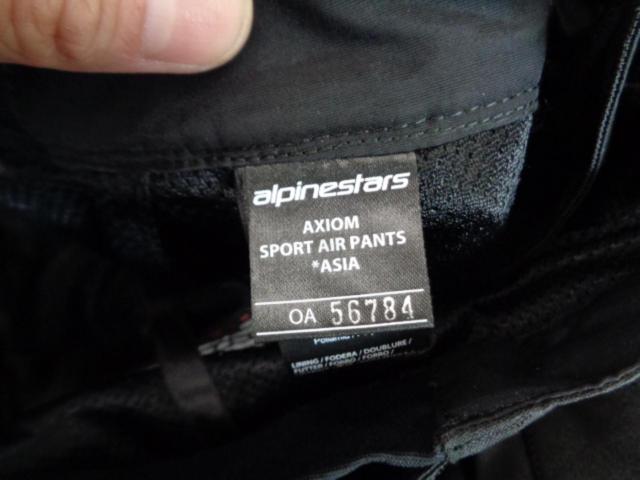 AlpinestarsAXIOM
SPORT
AIR
PANTS
ASIA
Size: M/ASIAN
FIT