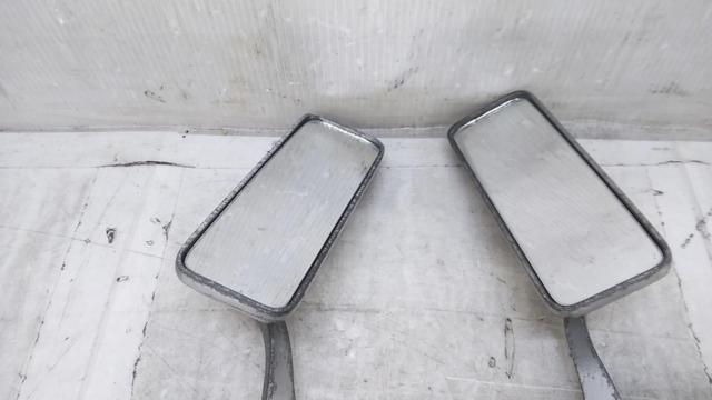 【左右セット】メーカー不明 ショートスクエアミラー