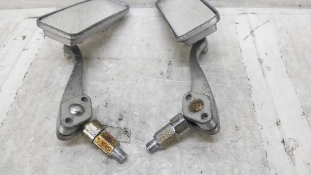 【左右セット】メーカー不明 ショートスクエアミラー