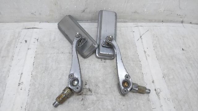【左右セット】メーカー不明 ショートスクエアミラー