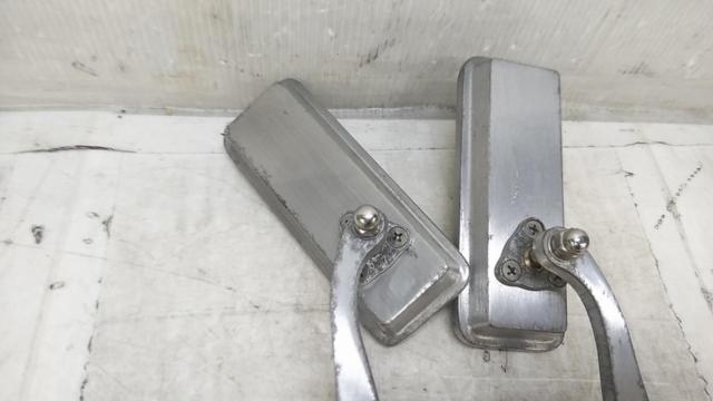 【左右セット】メーカー不明 ショートスクエアミラー