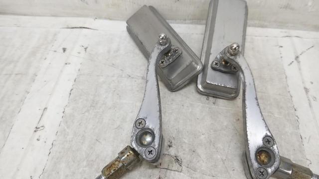 【左右セット】メーカー不明 ショートスクエアミラー
