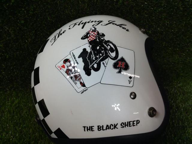 【HEAT GROUP】Billy ジェットヘルメット THE FLYING JOKER ホワイト サイズ:57-60cm