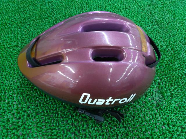 Mサイズ QUATROLL VIVID サイクルヘルメット ワインレッド