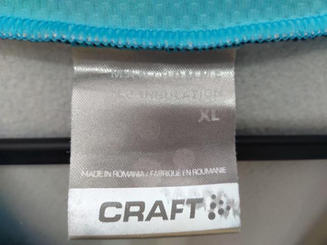 サイズXL CRAFT 裏起毛長袖サイクルジャージ ブラック/ホワイト