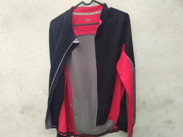 XLサイズ TREK 裏起毛長袖サイクルジャージ ブラック/レッド