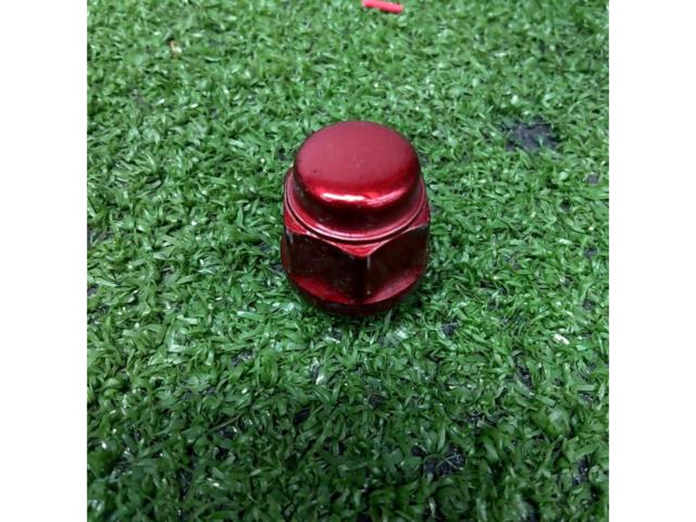 メーカー不明 球面ホイールショートナット レッド 16個