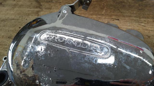 ※穴あけ加工ありHONDA純正 エンジンカバー 卵型 【CB250T/CB400T】